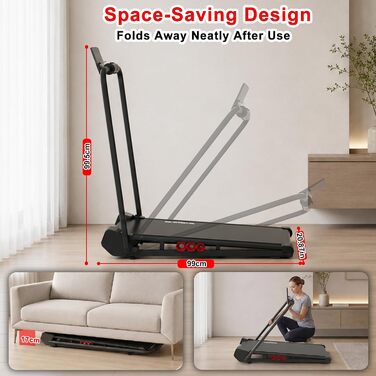Складана бігова доріжка Walking Pad з вібраційною функцією для дому та офісу, компактна доріжка для ходьби та бігу (1–10 км/год) з дистанційним керуванням