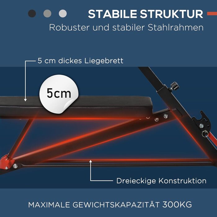 Фітнес-лавка HOMCOM: регульована, багатофункціональна, для пресу, сталева, чорна