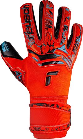 Воротарські рукавички Reusch Attrakt Gold X для дорослих, з відмінним зчепленням, внутрішнім швом, розмір 8, червоно-синьо-чорні