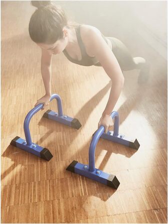 Паралетси для фітнесу GORILLA SPORTS, сталеві, 2 шт, 46x39x30 см, до 200 кг, нековзні, для віджимань, стійки на руках, калістеніки, чорні