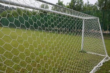 Мережа футбольні ворота Aoneky 7.3x2.4м / 4.9x2.1м / 3.6x1.8м / 3x2м / 2.4x1.8м / 1.8x1.2м - заміна для тренувань (3x2м, біла)