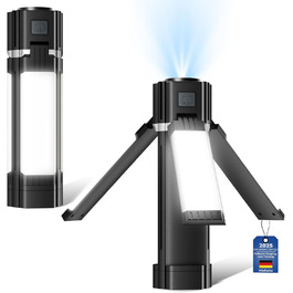 Тeleskopна кемпінгова лампа: LED-ліхтар з 5 режимами освітлення, магнітна, складна, для кемпінгу, походу, надзвичайних ситуацій (чорний)