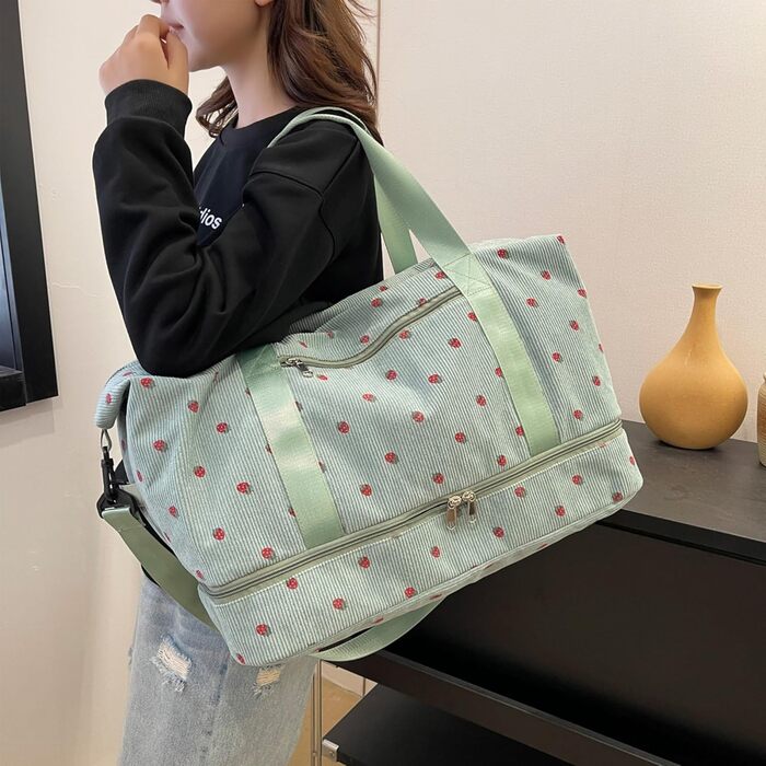 Спортивна сумка-рюкзак для жінок, 35л, Weekender, для подорожей та спортзалу (зелена)