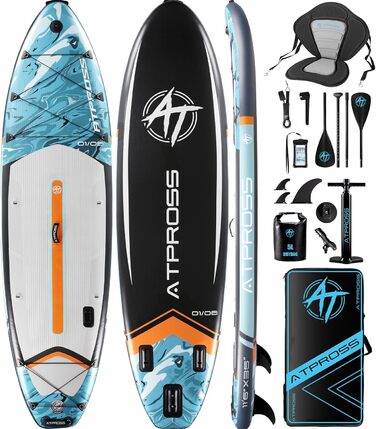 Надувний SUP Борд 350x89x15см: Широкий, для дорослих, з аксесуарами та рюкзаком. Ідеально для йоги, риболовлі та серфінгу.