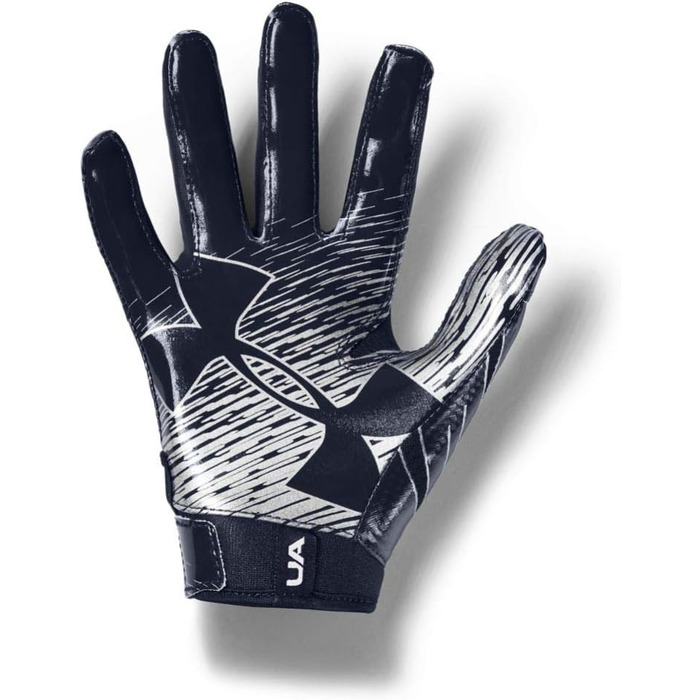 Дитячі рукавички Under Armour F7 YTH для хлопчиків, розмір Small, колір: темно-синій (Midnight Navy) / металевий срібло