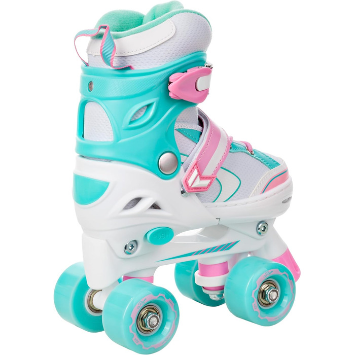 Роликові ковзани для дівчаток RAVEN Lia Mint, регульовані, з LED підсвіткою, 30-33 розмір (18,5-20,5 см), без рами