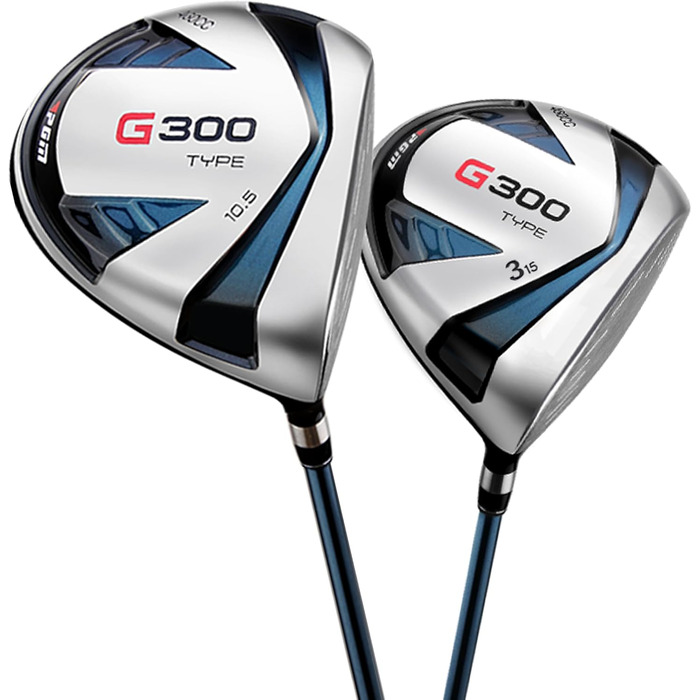 Набір гольф-клубів PGM для чоловіків – 9/12-ти частинний, драйвер Titan #1, міцні залізо, прощаючий паттер, для правшів та лівшів (9 гольф-клубів, графіт)