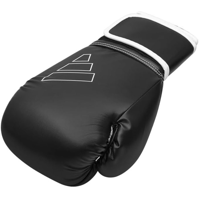 Боксерські рукавички adidas Hybrid 80 16oz для боксу, MMA, кікбоксингу, тренувань, чорні/білі, унісекс