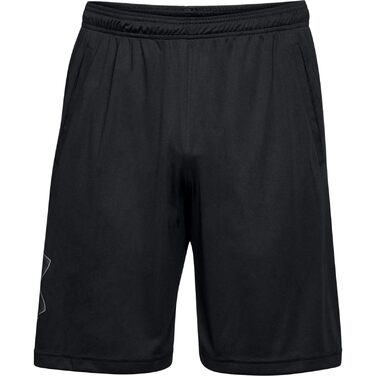 Чоловічі бігові шорти Under Armour Tech Graphic Short, чорні з графітовим принтом