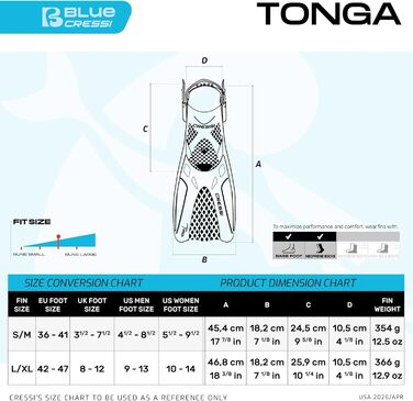 Ласти CRESSI Tonga + Маска Baron для снорклінгу, плавання, дорослі, S/M (36-41), чорно-рожеві