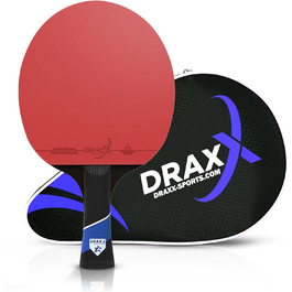 Набір ракетки для настільного тенісу DRAXX SPORTS 7 зірок | Професійна карбонова ракетка для контролю, обертання та потужності | Ультралегка, 175г | Губка 2мм & Високопродуктивний накладка