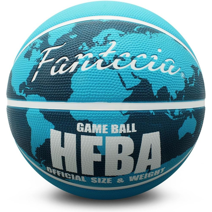 Гумовий баскетбольний м'яч Fantecia, розмір 7, для гри в приміщенні та на вулиці, тренування, чоловічий, жіночий, дорослий, підлітковий, з насосом