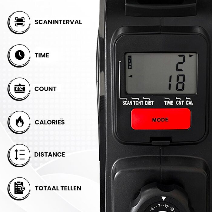 Гребний тренажер Fitby для дому - складаний, з магнітним опором, 16 рівнів навантаження, LCD-дисплей, до 150 кг, чорний