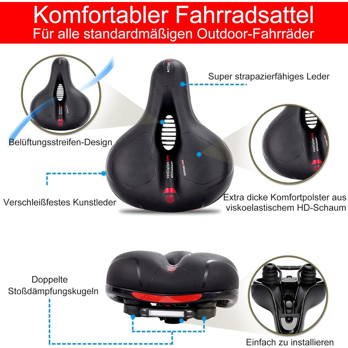 Велосипедний сідло Rarapop з Memory Foam: комфортне для MTB, шосе та міських велосипедів