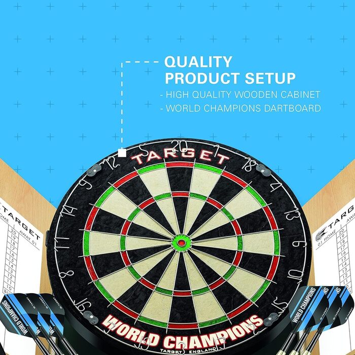 Дартс-набір Target Darts Home – шафа, мішень World Champions, 2 дротики, для дому
