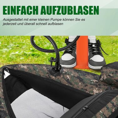 Надувне човен Leadzm для риболовлі, 150 кг, з насосом та тримачами для вудок