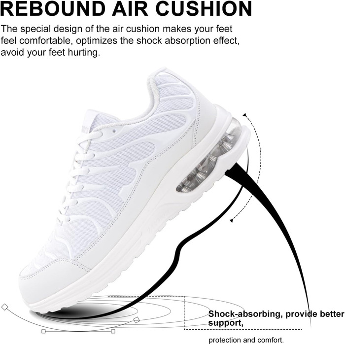 Кросівки Hitmars для бігу та занять спортом: чоловічі та жіночі, білі та чорні, розміри EU 36-48