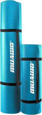 Мат для тренувань Muawo Premium: фітнес, йога, гімнастика | антиковзаюча, товста, довга | 190 x 100 x 1,5 см