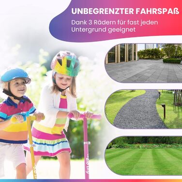 Дитячий самокат Fun Pro ONE з LED колесами, складаний, для дітей 3-6 років, преміум-якість, переможець тестів, гарантія 3 роки