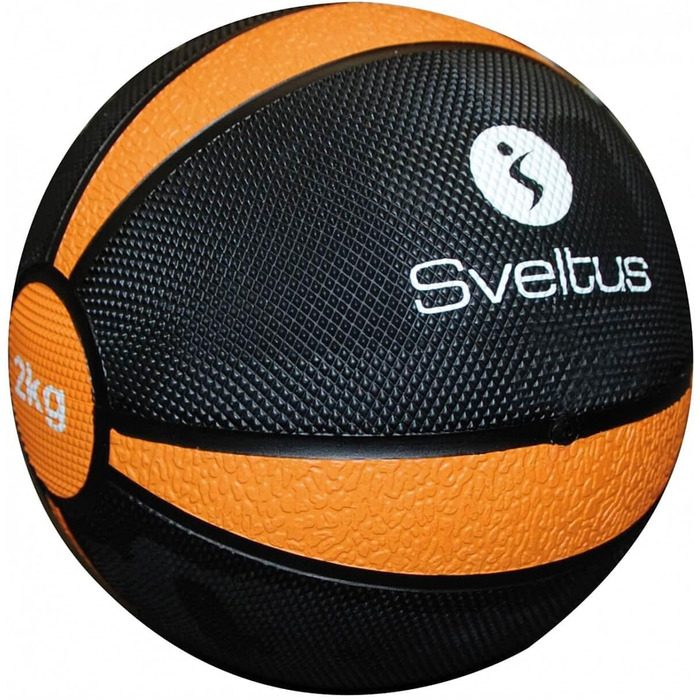 М'яч для фітнесу Sveltus 884 Medicine Ball 4 кг (чорний/оранжевий, вага: 4, 6, 8, 10 кг)