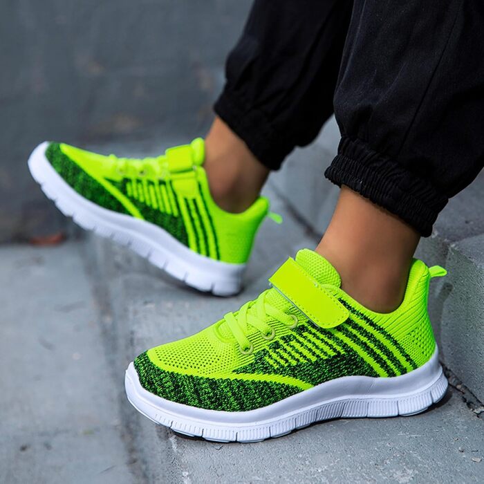 Дитячі спортивні кросівки для залу та фітнесу, зелені, розмір 40 EU, на липучці