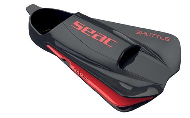 Ласти Seac Shuttle Unisex, короткі, 100% силікон, для плавання та фітнесу, розмір 45/46, чорно-червоні