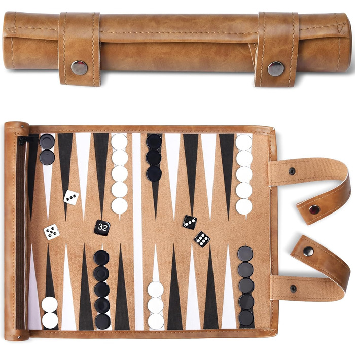 Набір для гри в шашки (бекґеммон) з масивного дерева - класична гра для сім'ї, подорожей та любителів стратегії, портативна та довговічна