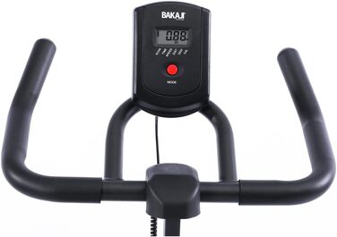 Велотренажер BAKAJI Spinning Bike з LCD-дисплеєм: час, калорії, відстань. Фітнес для дому, тренажерний зал, регульоване сидіння, кардіотренування.