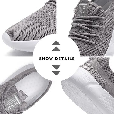 Чоловічі кросівки для бігу та занять спортом, повсякденне носіння, легкі, дихаючі (48 EU, світло-сірий)