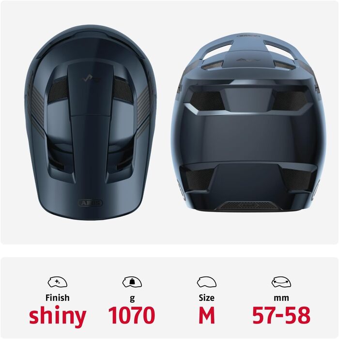 Шолом ABUS HiDrop Fullface для даунхілу MTB, ASTM, ABS, для дорослих та підлітків