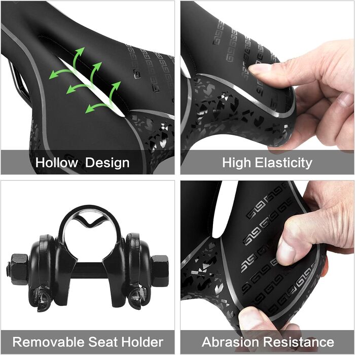 Велосипедне сідло OUXI з гелевою начинкою: комфортне ергономічне сідло для чоловіків та жінок, MTB, шосе, гірського велосипеда, тренажера, міського велосипеда, електровелосипеда