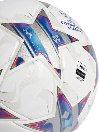 Футбольний м'яч adidas UCL Pro, розмір 5, білий/сріблястий/блакитний, офіційний м'яч Ліги чемпіонів, для матчів, преміум-якість