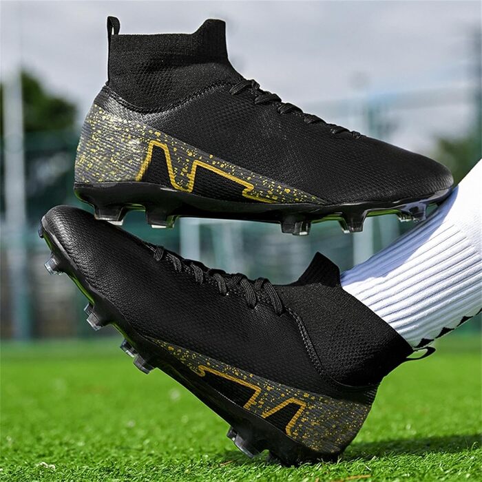 Футбольні черевики для чоловіків, жінок, дітей (хлопчиків та дівчаток) - для штучного газону, залу, тренувань. AG, FG, TF. Розмір 35 EU, колір чорний