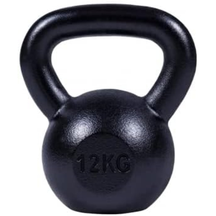 Кетлбелл GORILLA SPORTS® 2-32 кг, гачане залізо, для силових тренувань, одиничний або набір, захисне покриття, срібний/чорний