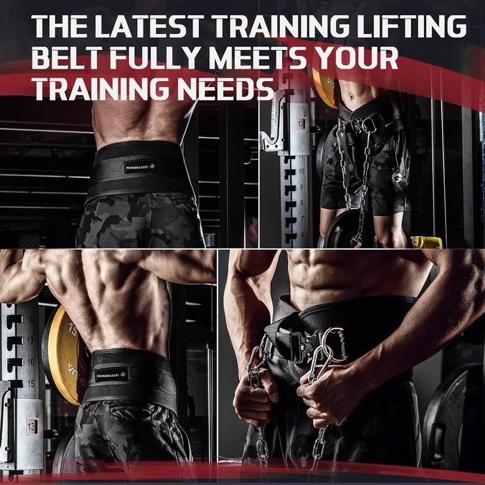 Пояс для тренувань ManueKlear: важкий пояс для фітнесу, пауерліфтингу, кроссфіту, чорний. Підходить для чоловіків та жінок.