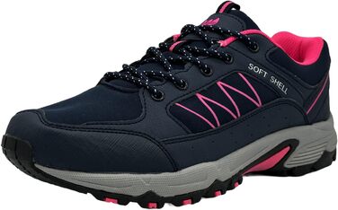 Туфлі для трекінгу та трейлраннінгу Softshell для жінок та чоловіків, 39 EU, темно-синій та фуксія