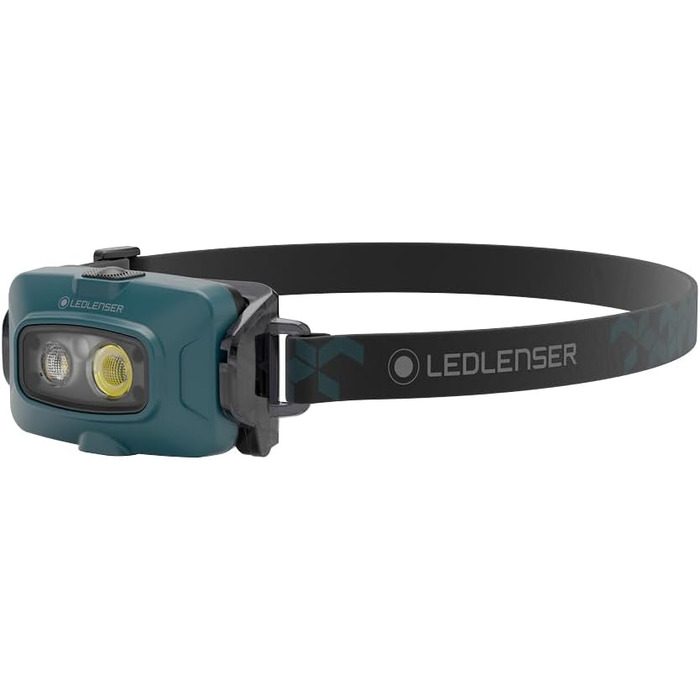 Ліхтар налобний Ledlenser HF4R Core teal green 500 lm - водонепроникний, з червоним світлом, для активного відпочинку