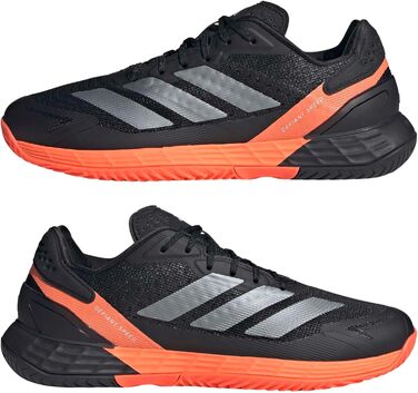 Чоловічі тенісні кросівки Adidas Defiant Speed 2, розмір 41 1/3 EU, чорний/помаранчевий