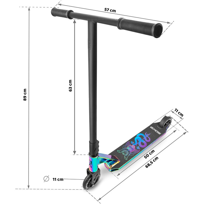 Трюковий самокат SOKE XTR Street з підшипниками ABEC 9, для дорослих і дітей