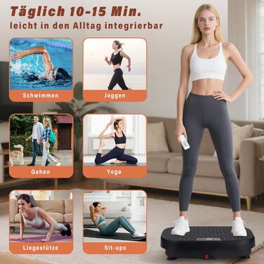 Вібраційна платформа Worldgeil для дому - 199 рівнів вібрації, 9 програм, вбудований динамік, для схуднення та тренувань всього тіла, до 150 кг