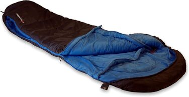 Спальний мішок High Peak TR 300, антрацит/блакитний, для 3-4 сезонів, 0°C, широкий, дихаючий, водостійкий, для кемпінгу, фестивалів, трекінгу, ковдра-трансформер