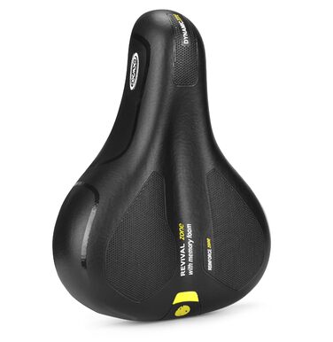 Велосипедне сідло CXWXC з піною пам'яті, ергономічне, водонепроникне, амортизуюче, 26 x 18,5 см, для MTB велосипедів (Чорне)
