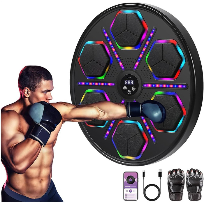 Музична бокс-машина Oamger з LED-підсвіткою та Bluetooth, 9 режимів швидкості, для дітей та дорослих