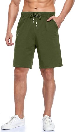 Шорти чоловічі спортивні Baumwolle (2 шт.) чорний/світло-сірий (S, хакі)