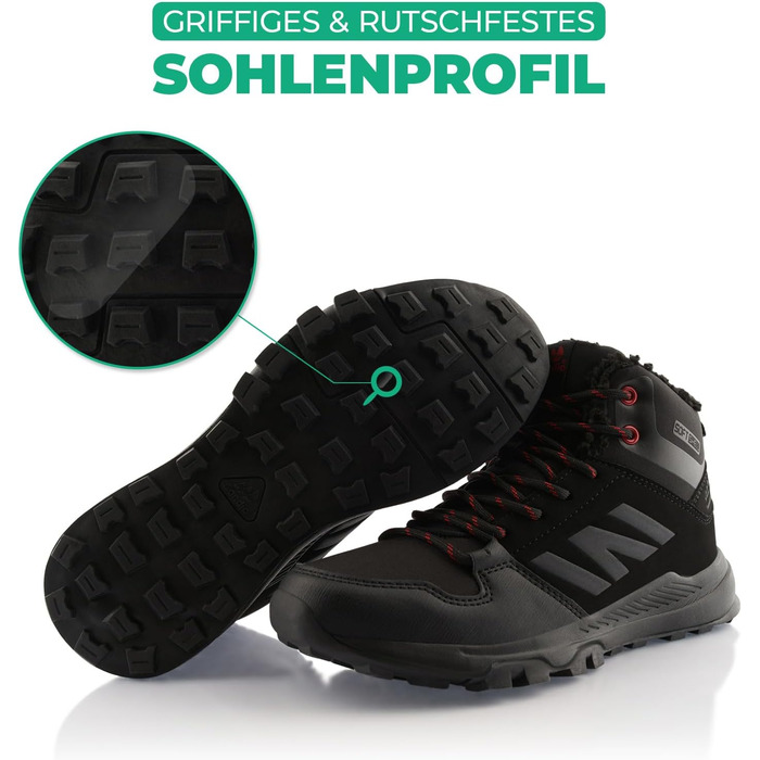 Черевики для ходьби Softshell для жінок та чоловіків, зимові, з утеплювачем, для туризму. Кольори: бежевий, чорний, зелений. Розміри: 36 EU, чорний/червоний