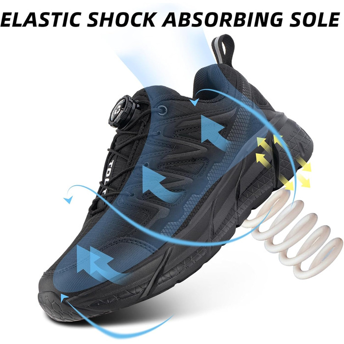 Кросівки для чоловіків та жінок. Спортивні кросівки для бігу та трейлраннінгу. Чорні кросівки, розміри EU 37-47 (J1 Schwarz, 42 EU)