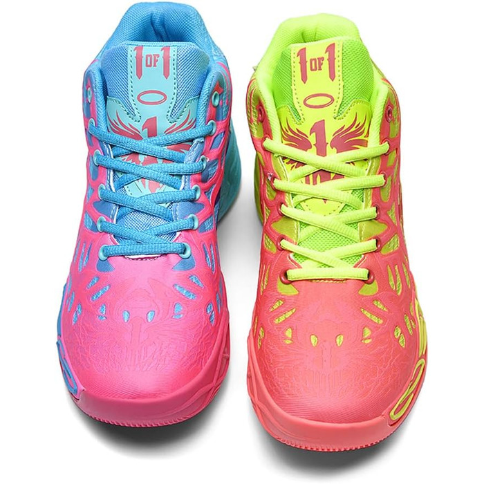 Баскетбольне взуття для чоловіків, антиковзаюче, зносостійке, модне спортивне взуття, великі розміри, червоно-зелене (41 EU, Yuanyang)