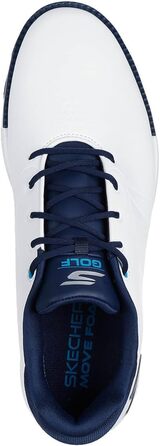 Чоловічі гольф-туфлі Skechers Tempo, водонепроникні, легкі, біло-морські (47.5 EU, широкі)