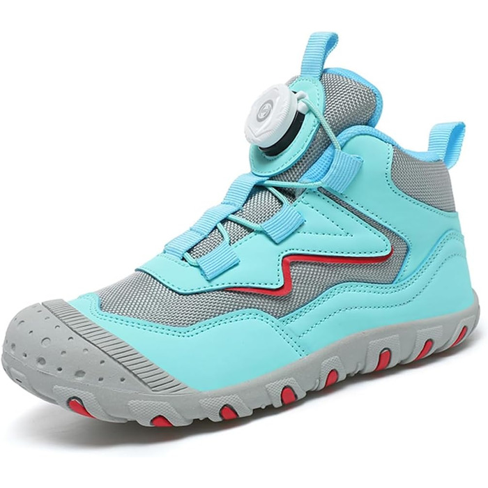 Дитячі баскетбольні кросівки Kinder Swivel Buckle: зручні трекінгові черевики для дівчаток та хлопчиків, водонепроникні, дихаючі, з антиковзкою підошвою (32 EU, блакитні)