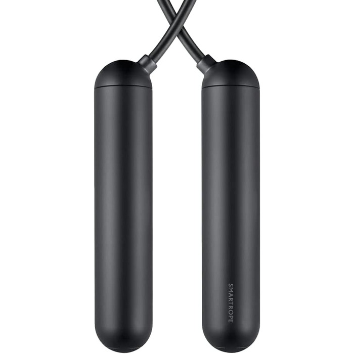 Розумна скакалка TANGRAM Factory Smart Rope – ED з вбудованою пружиною – переглядайте показники фітнесу в повітрі (Чорний, M)